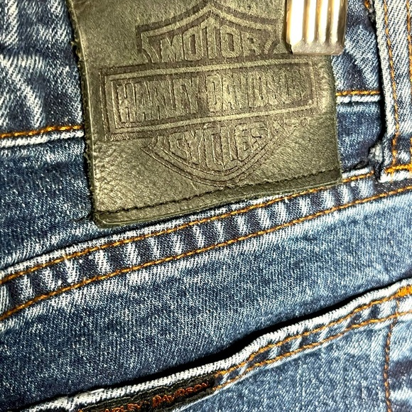 Harley Davidson women’s medium wash denim boot cut jeans size 10p Biker Blue - Picture 4 of 5